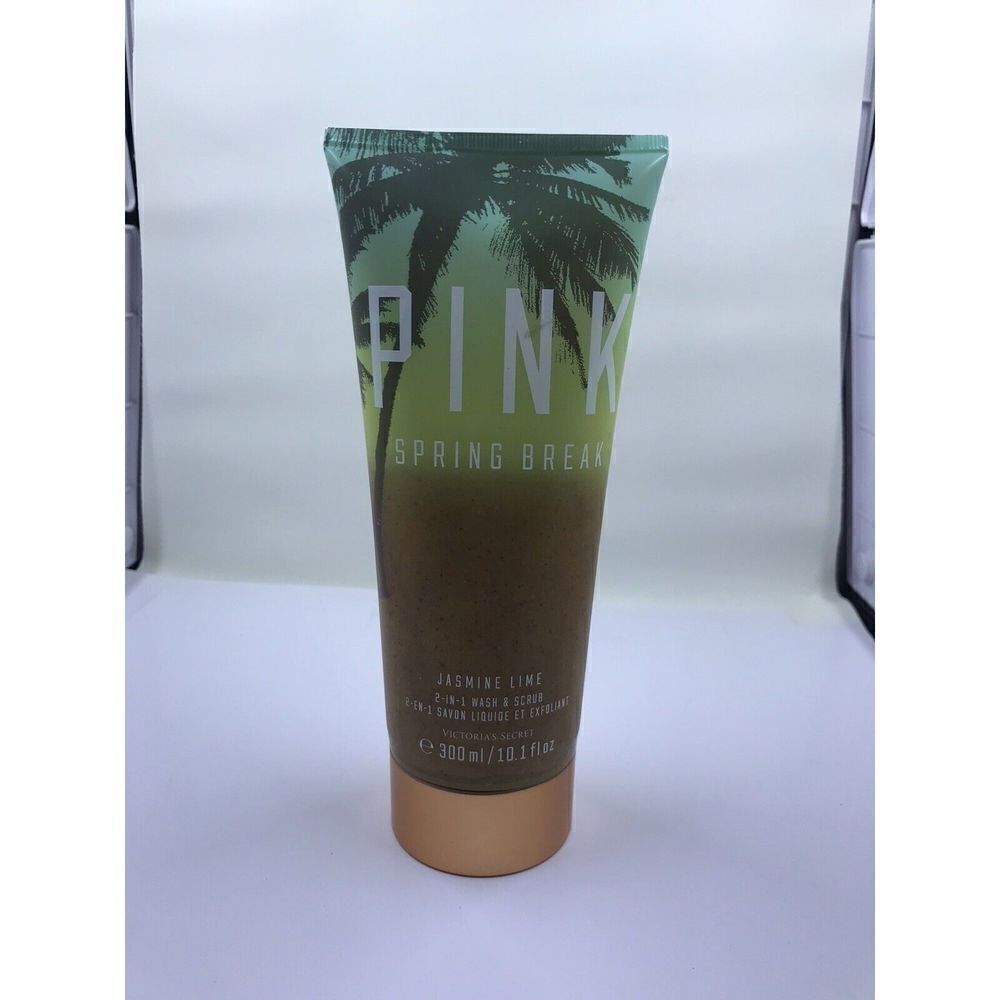 Victoria's Secret PINK Spring Break Jasmine Lime 2-in-1 Wash & Scrub 10.1 fl oz
